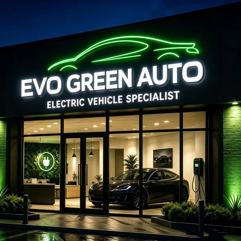 Auto Repair Shop Logo Design - Op maat gemaakte LED-verlichte letterborden voor