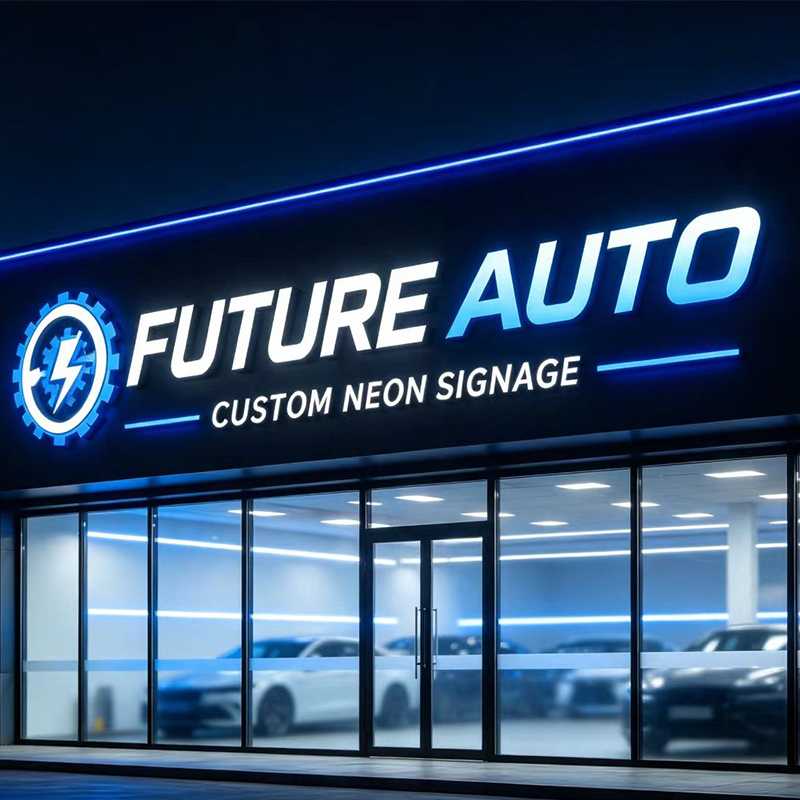 Auto Repair Shop Logo Design - 3D op maat gemaakte LED-verlichte letterbord