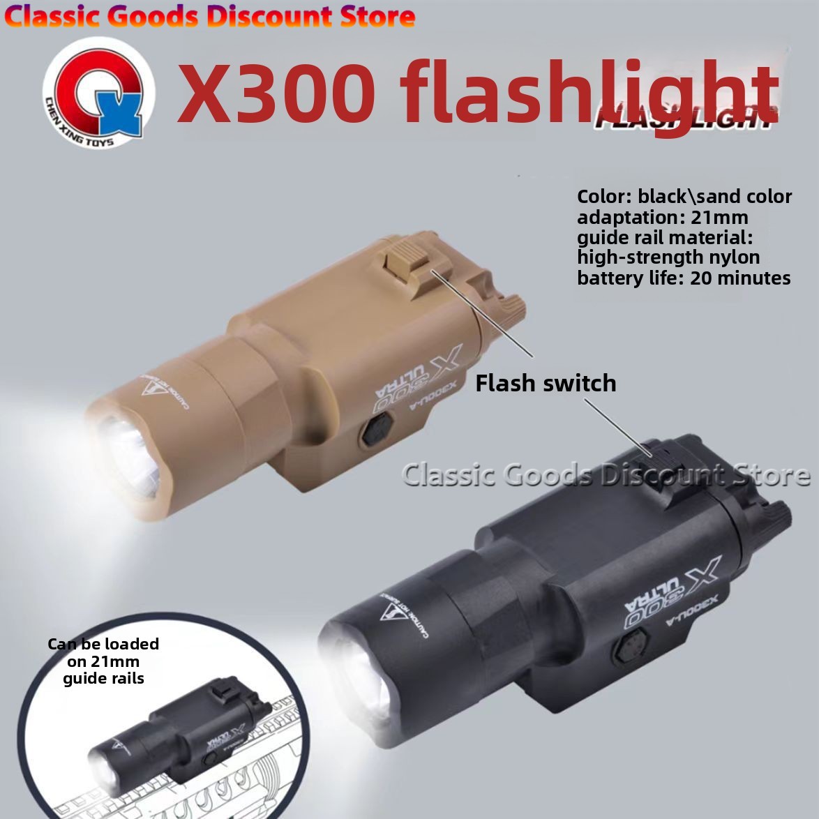 Tactische Licht X300 X300U Nyl - Timing Light Gun recensie en prijs