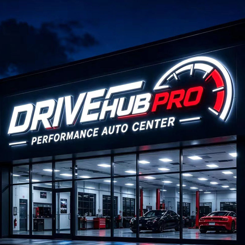 Op maat gemaakte LED-verlichte - Auto Repair Shop Logo Design recensie en prijs