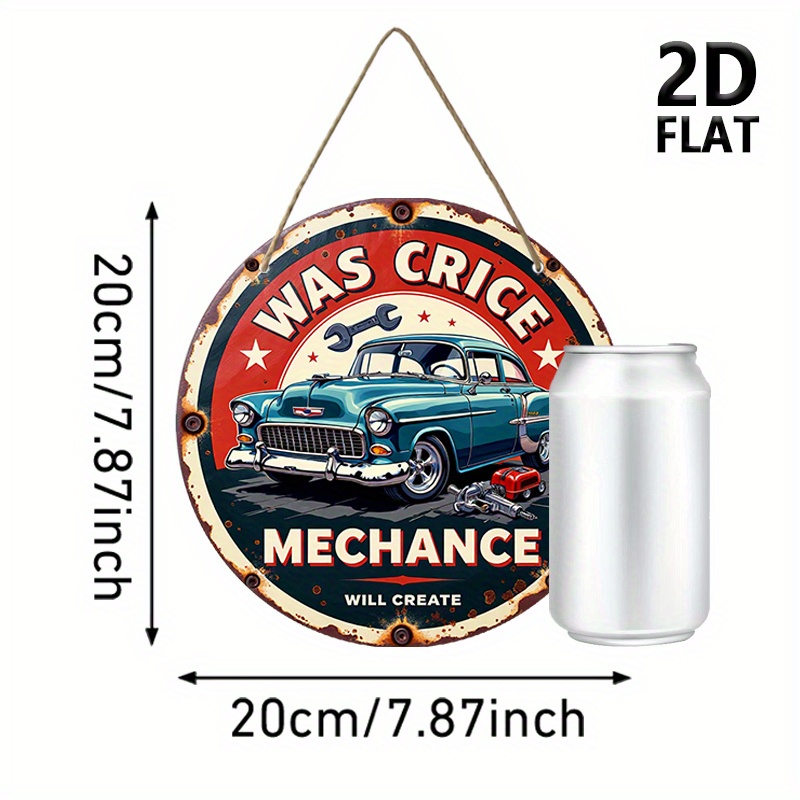 2D-vlak, retro autoreparatiewe - Auto Repair Shop Logo Design recensie en prijs
