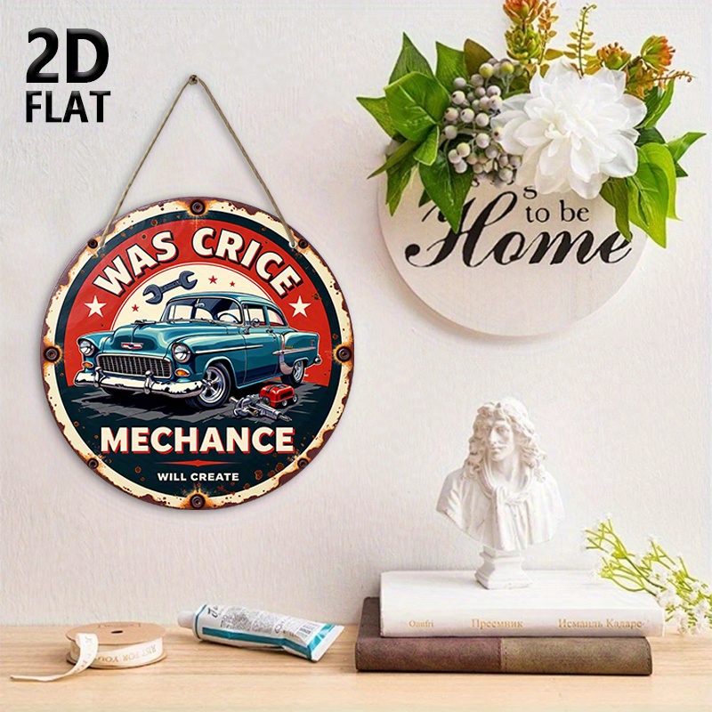 2D-vlak, retro autoreparatiewe - Auto Repair Shop Logo Design recensie en prijs