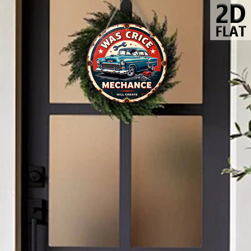 2D-vlak, retro autoreparatiewe - Auto Repair Shop Logo Design recensie en prijs